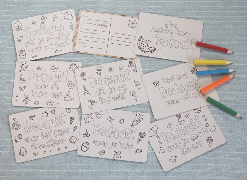 Postkaarten dankbaarheid